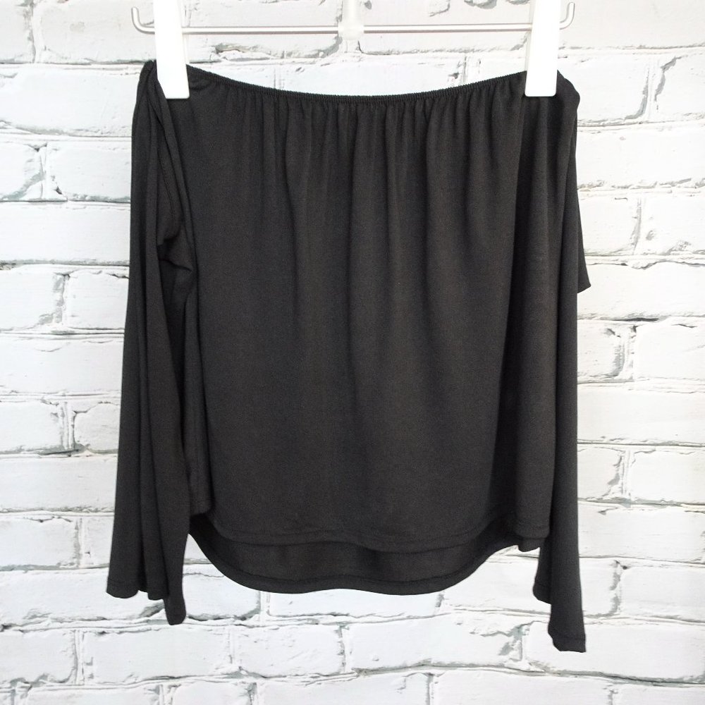 Gilbert Soft Black Shoulderless Top